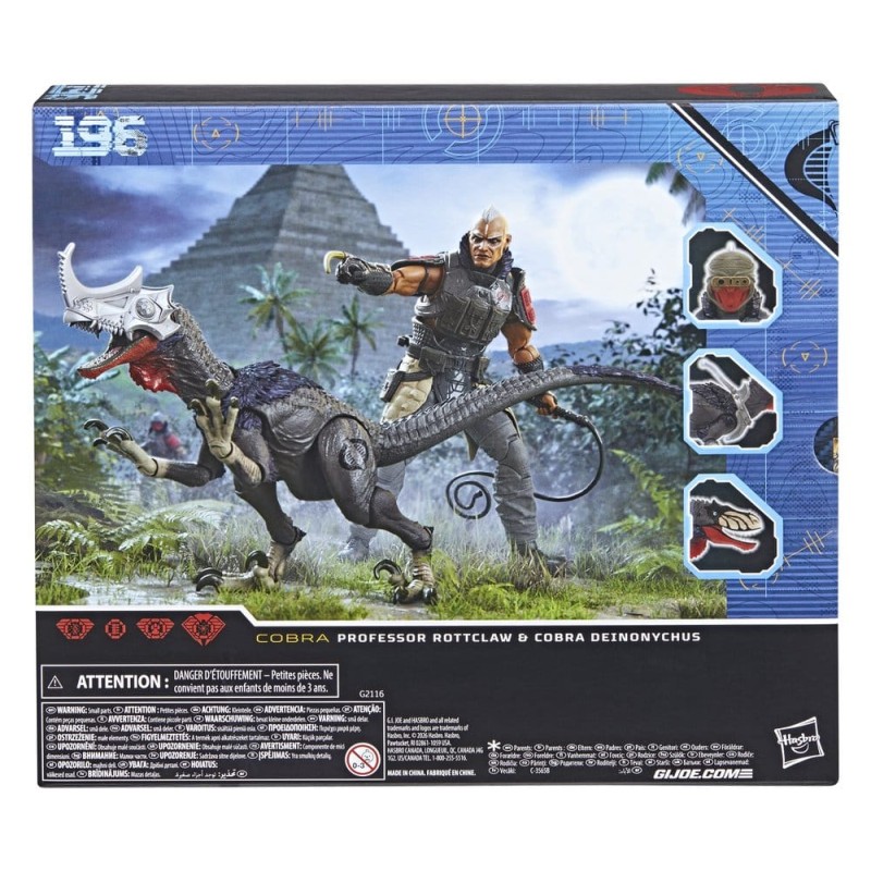 G.I. Joe Classified Series Action Figure 2-Pack no.196 Professor Rottclaw & Cobra Deinonychus 15 cm