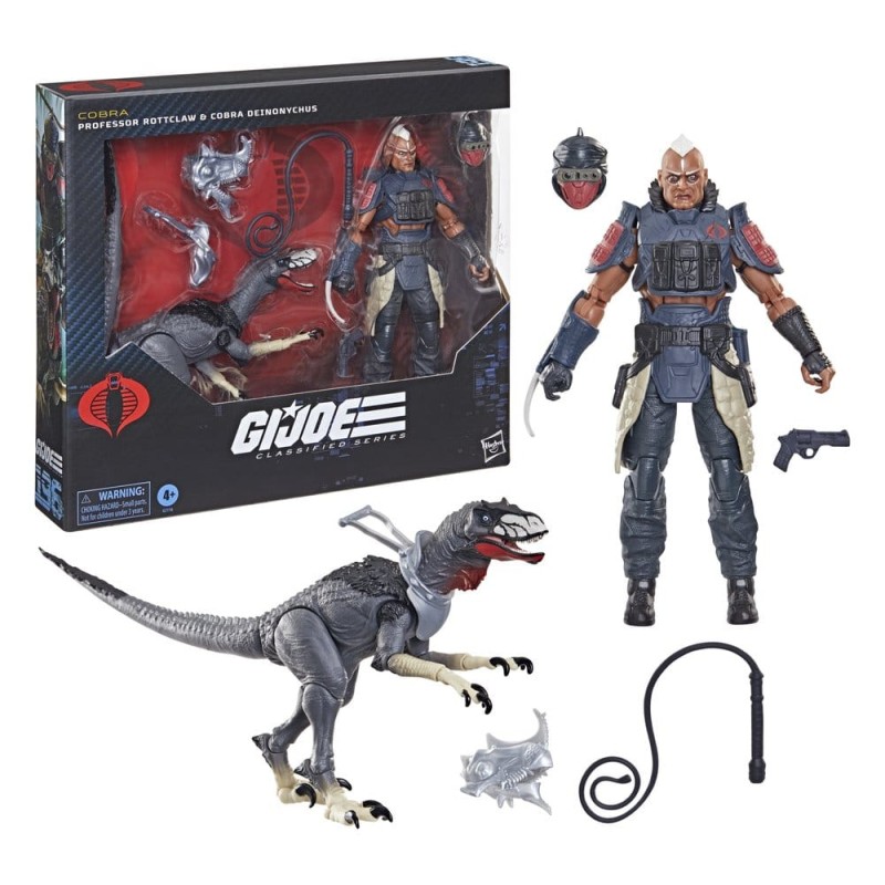 G.I. Joe Classified Series pack 2 figurines no.196 Professor Rottclaw & Cobra Deinonychus 15 cm