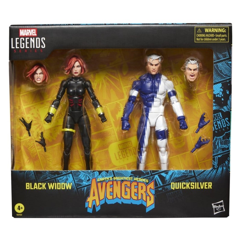 Avengers Marvel Legends pack 2 figurines Black Widow & Quicksilver 15 cm