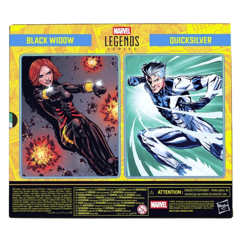 Avengers Marvel Legends pack 2 figurines Black Widow & Quicksilver 15 cm