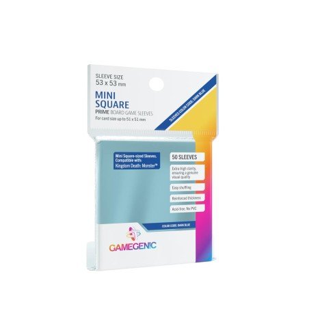 Gamegenic - Dark Blue Mini Square - Prime Sleeves 53x53 (50 pcs) | 4251715402771