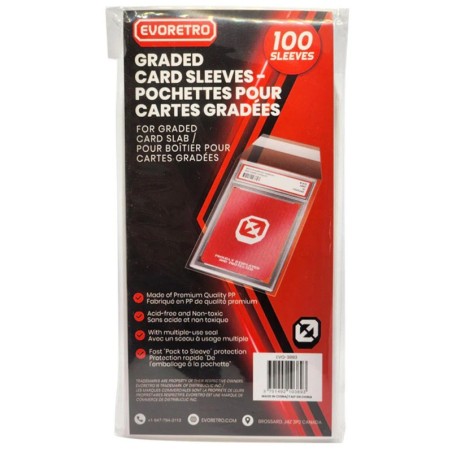 Evoretro - Pack De 100 Sleeves Pour Carte Gradée PSA