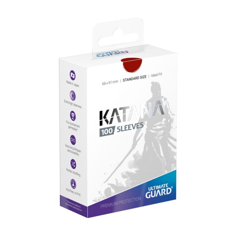 Ultimate Guard - Katana Sleeves taille standard (100 pochettes) - Rouge | 4260250073780