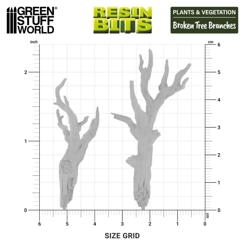 Green Stuff World - 3D-geprint - Planten - Gebroken boomtakken