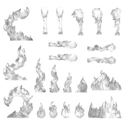 Green Stuff World- 3D Printed - Effets Spéciaux - Sorts de feu