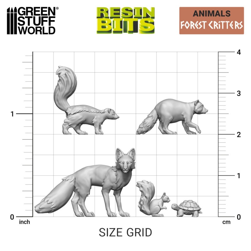 Green Stuff World - 3D geprint - Dieren - Bosdieren