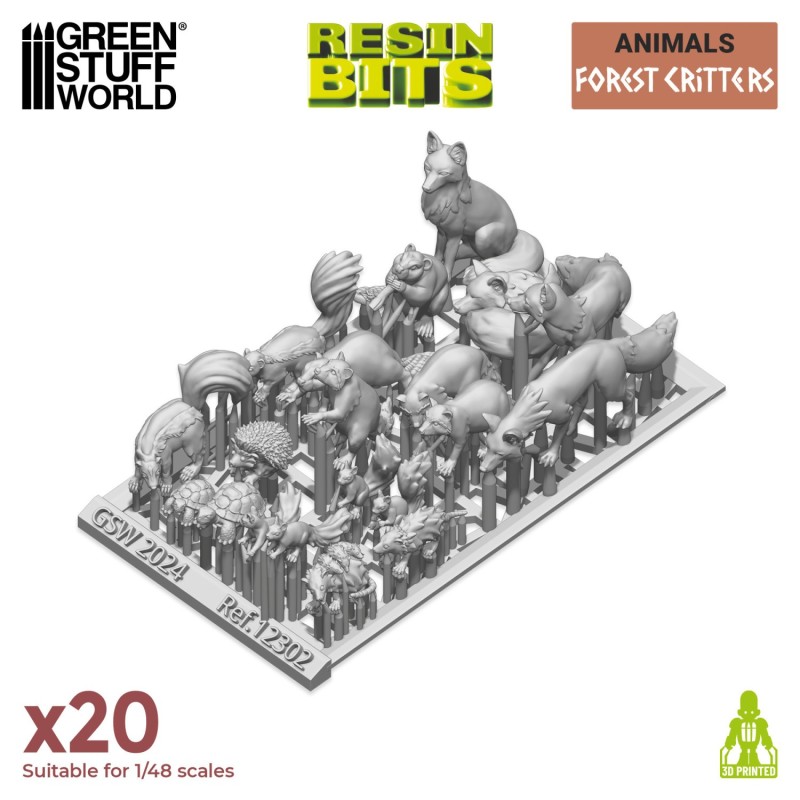 Green Stuff World - 3D geprint - Dieren - Bosdieren