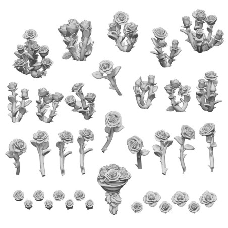 Green Stuff World - 3D geprint - Planten - Rozen