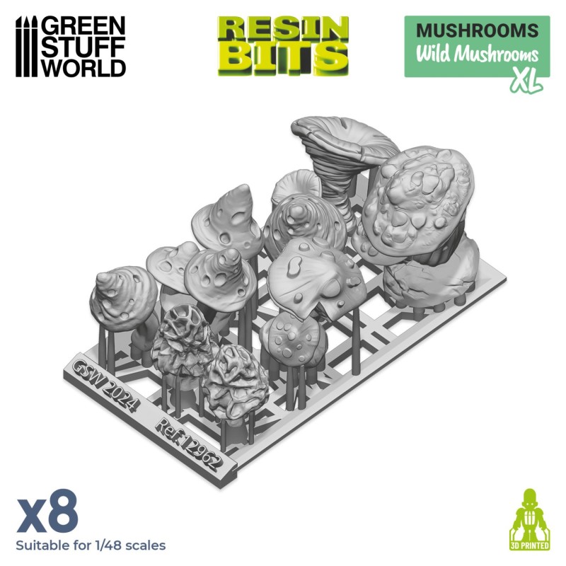 Green Stuff World- 3D Printed - Plantes - Champignons sauvages XL