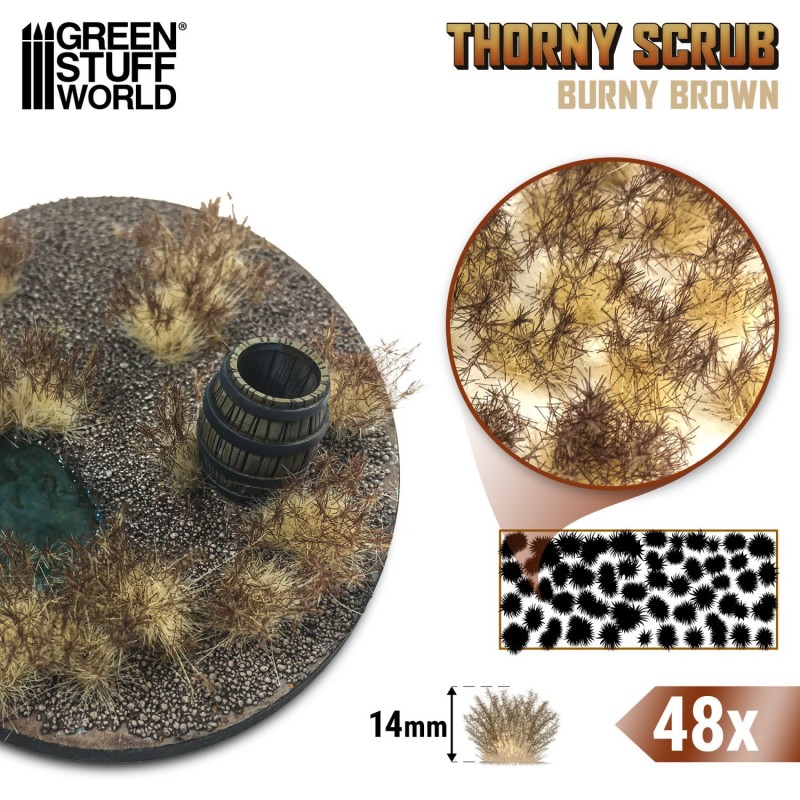 Green Stuff World - Thorn Bush - Burnt Brown