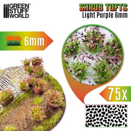 Green Stuff World - Bush Tufts 6mm - Violet clair
