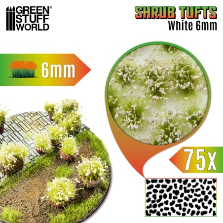 Green Stuff World - Bush Tufts 6mm - Wit