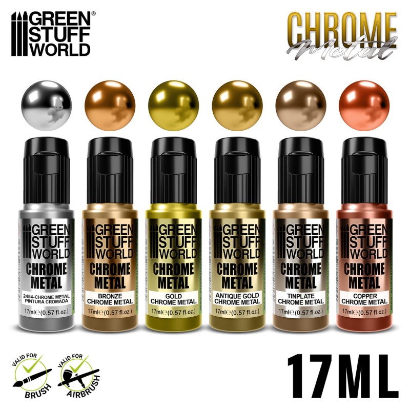 Green Stuff World - Paint Set - Chrome