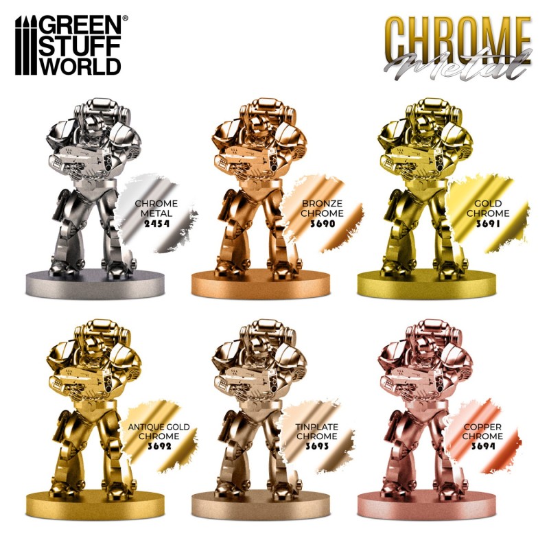 Green Stuff World - Set de peintures - Chrome