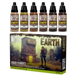 Green Stuff World - Set de Pigments Liquides - Terre