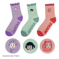 KPop Demon Hunters lot de 3 paires de chaussettes HUNTR/X