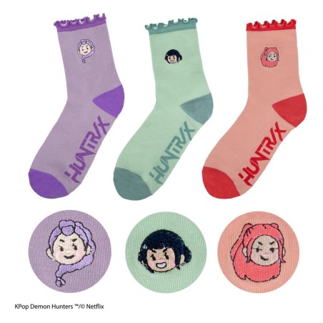 KPop Demon Hunters Socks Set of 3 HUNTR/X