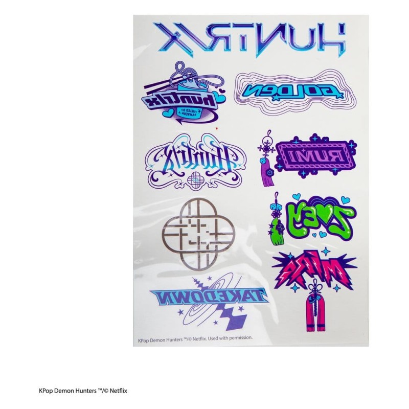 KPop Demon Hunters autocollants de tatouage KPop Demon Hunters