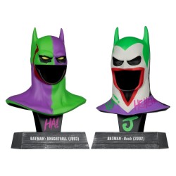Batman DC Direct mini réplique 1/3 Pack de 2 masques de Batman Hush & Knightfall (Jokerized) (Gold Label) 18 cm