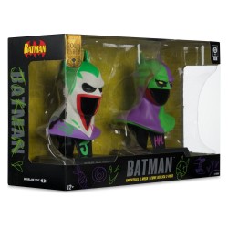 Batman DC Direct Mini Replica 1/3  2-pack Batman Cowls Hush & Knightfall (Jokerized) (Gold Label) 18 cm
