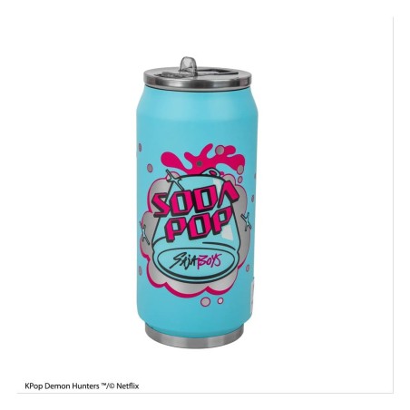 KPop Demon Hunters mug isotherme avec paille Soda Pop Can