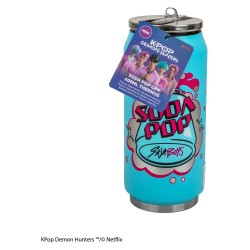 KPop Demon Hunters mug isotherme avec paille Soda Pop Can