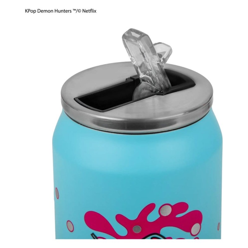 KPop Demon Hunters mug isotherme avec paille Soda Pop Can