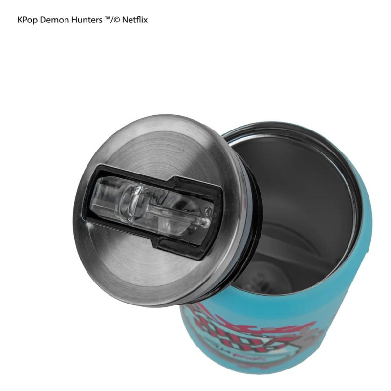 KPop Demon Hunters mug isotherme avec paille Soda Pop Can
