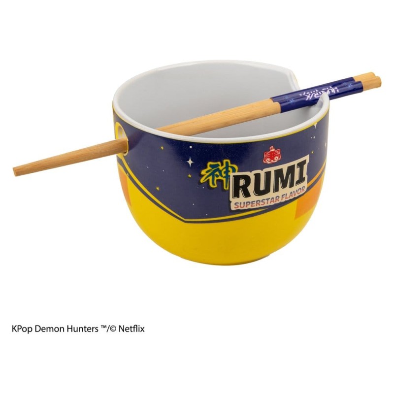 KPop Demon Hunters bol à ramen avec baguettes Rumi Superstar Flavor
