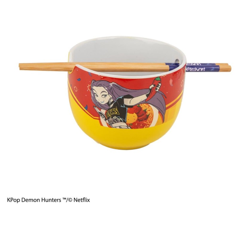 KPop Demon Hunters Ramen Bowl with Chopsticks Mira Spice Queen