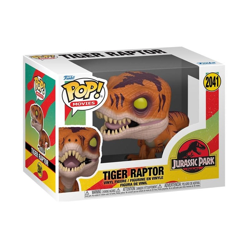 Jurassic Park POP! Movies Vinyl figurine Tiger Raptor 9 cm