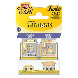 Minions Bitty POP! Vinyl figurines Pajama Bob & Tourist Dave 2 cm