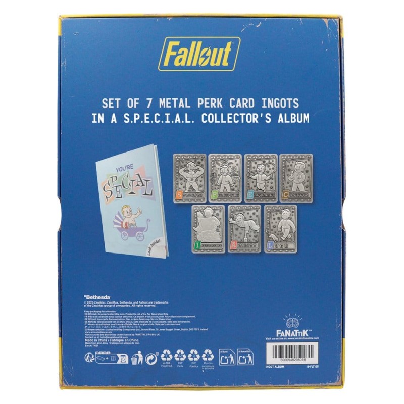 Fallout Ingots with Album S.P.E.C.I.A.L. Perk Card Collector’s Album