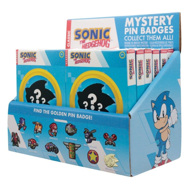 Sonic The Hedgehog Mystery Pin Badges Blind Box Display (12)