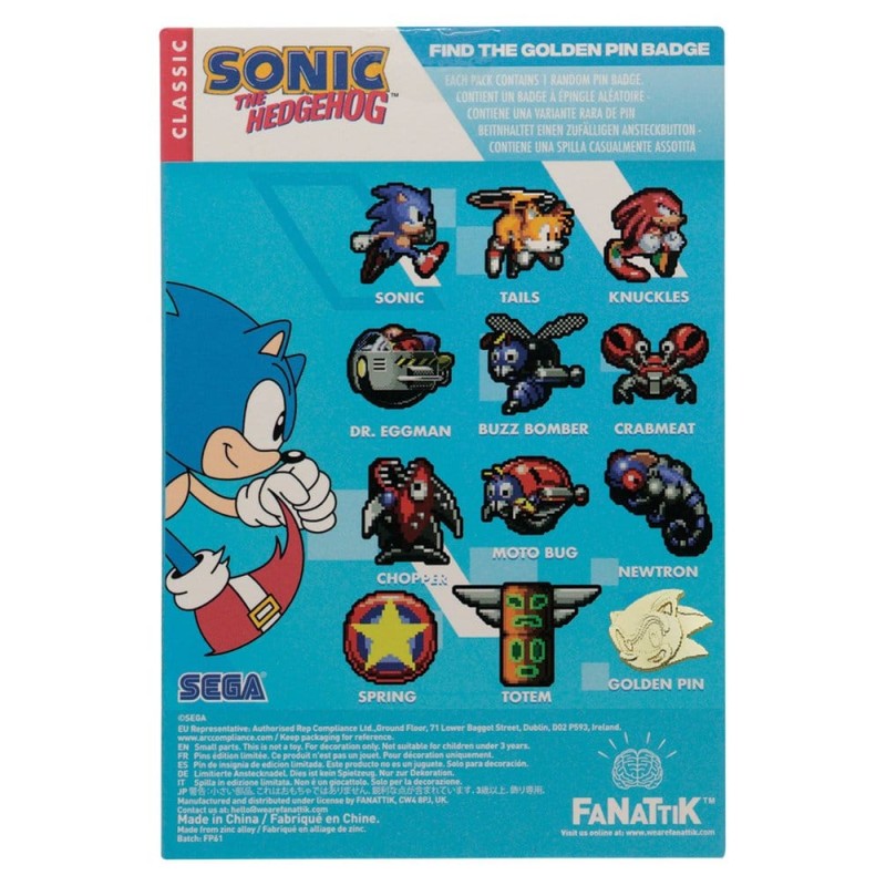 Sonic The Hedgehog Mystery Pin Badges Blind Box Display (12)