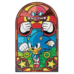 Sonic The Hedgehog Lingot Stained Glass Window Style 60 cm