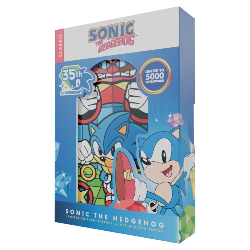 Sonic The Hedgehog Ingot Stained Glass Window Style 60 cm