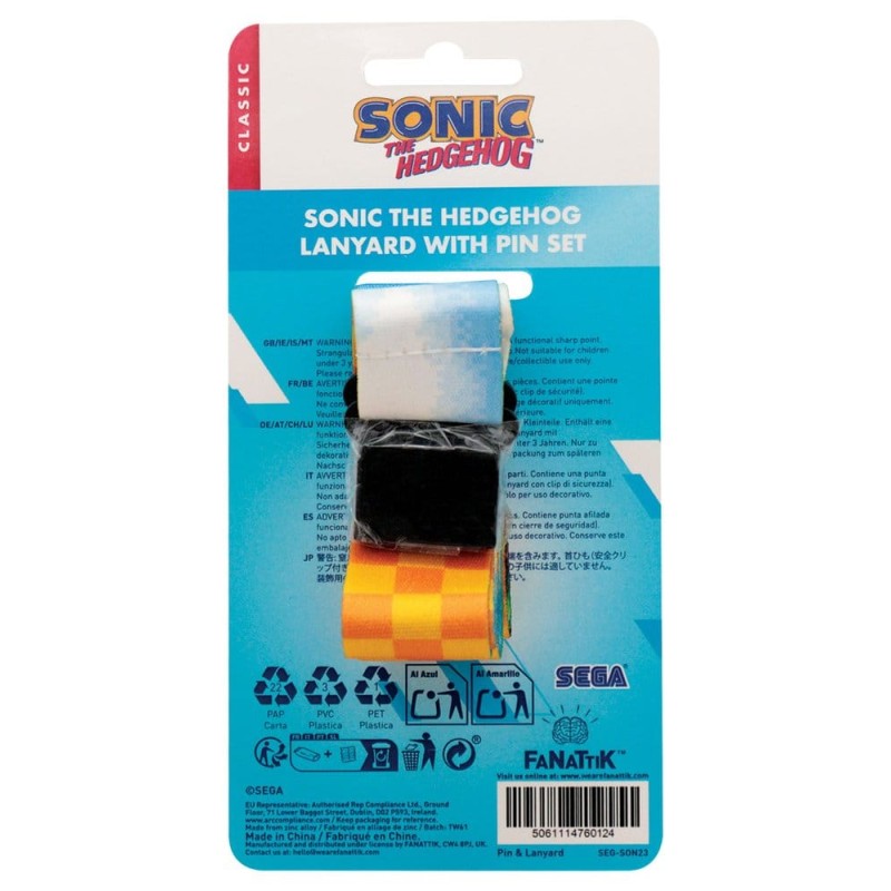 Sonic The Hedgehog dragonne & Pin's Set