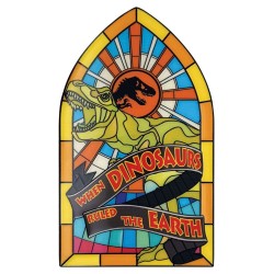 Jurassic Park Lingot Stained Glass Style Metal 11 cm