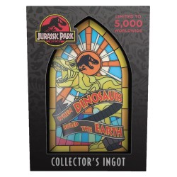 Jurassic Park Ingot Stained Glass Style Metal 11 cm