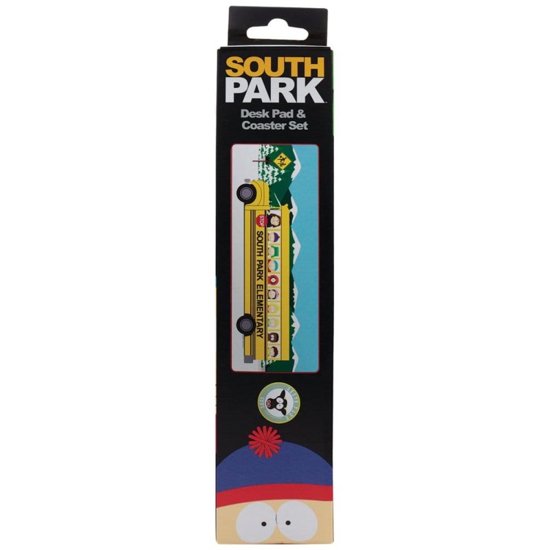 South Park Desk Pad & Coaster Set Elementary School Bus
