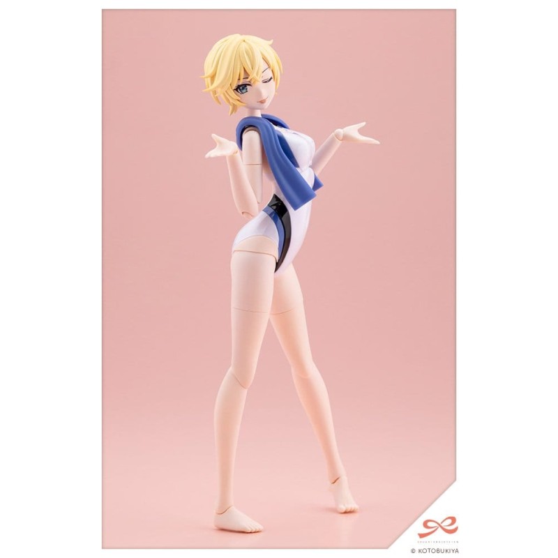 Sousaishojoteien Plastic Model Kit 1/10 Rui Saotome Touou High School Competitive Swimsuit Dreaming Style White Dolphin 16 cm