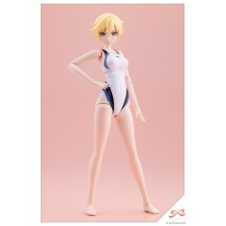Sousaishojoteien Plastic Model Kit 1/10 Rui Saotome Touou High School Competitive Swimsuit Dreaming Style White Dolphin 16 cm