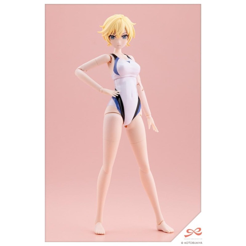 Sousaishojoteien Plastic Model 1/10 Rui Saotome Touou High School Competitive Swimsuit Dreaming Style White Dolphin 16 cm