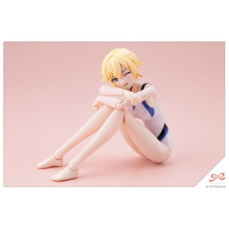 Sousaishojoteien Plastic Model Kit 1/10 Rui Saotome Touou High School Competitive Swimsuit Dreaming Style White Dolphin 16 cm