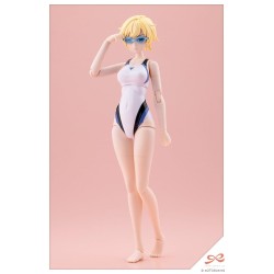 Sousaishojoteien Plastic Model Kit 1/10 Rui Saotome Touou High School Competitive Swimsuit Dreaming Style White Dolphin 16 cm