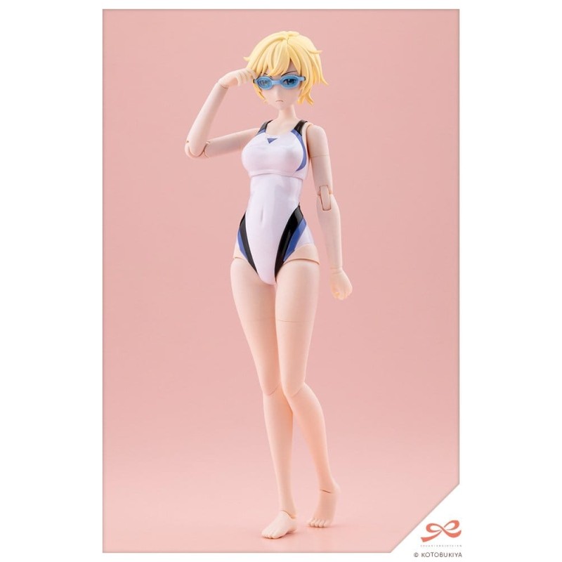 Sousaishojoteien Plastic Model Kit 1/10 Rui Saotome Touou High School Competitive Swimsuit Dreaming Style White Dolphin 16 cm
