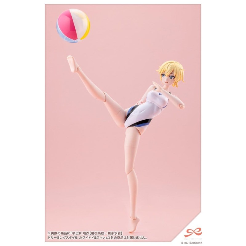 Sousaishojoteien Plastic Model Kit 1/10 Rui Saotome Touou High School Competitive Swimsuit Dreaming Style White Dolphin 16 cm