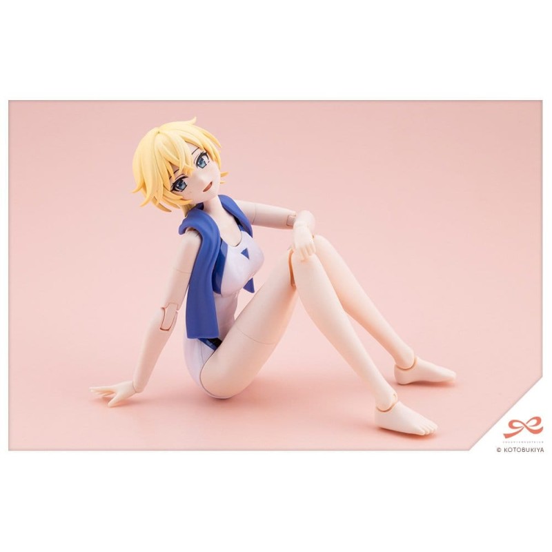 Sousaishojoteien Plastic Model 1/10 Rui Saotome Touou High School Competitive Swimsuit Dreaming Style White Dolphin 16 cm