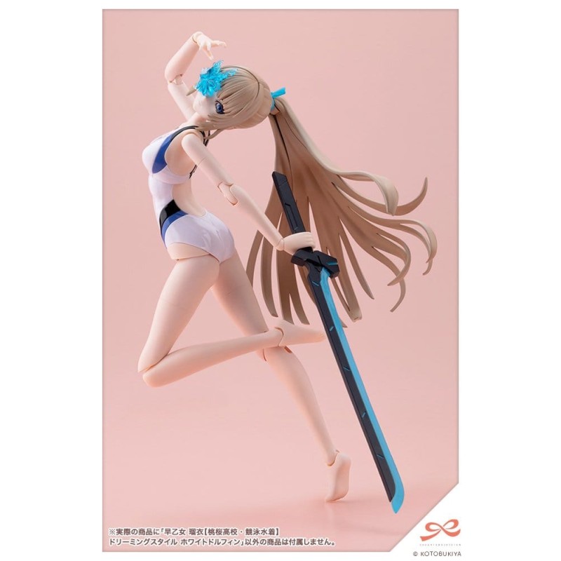 Sousaishojoteien Plastic Model Kit 1/10 Rui Saotome Touou High School Competitive Swimsuit Dreaming Style White Dolphin 16 cm